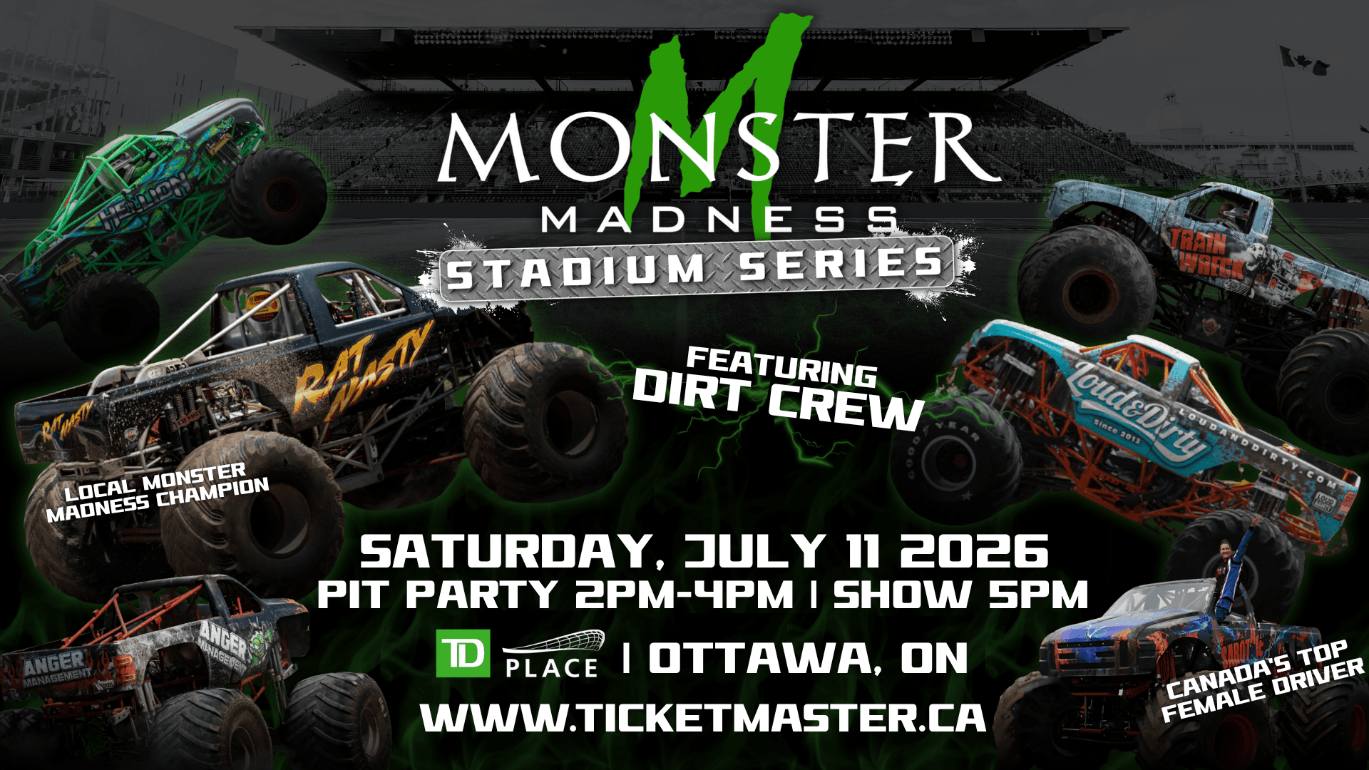 Monster Madness: Stadium Series - TD Place | Lansdowne Live